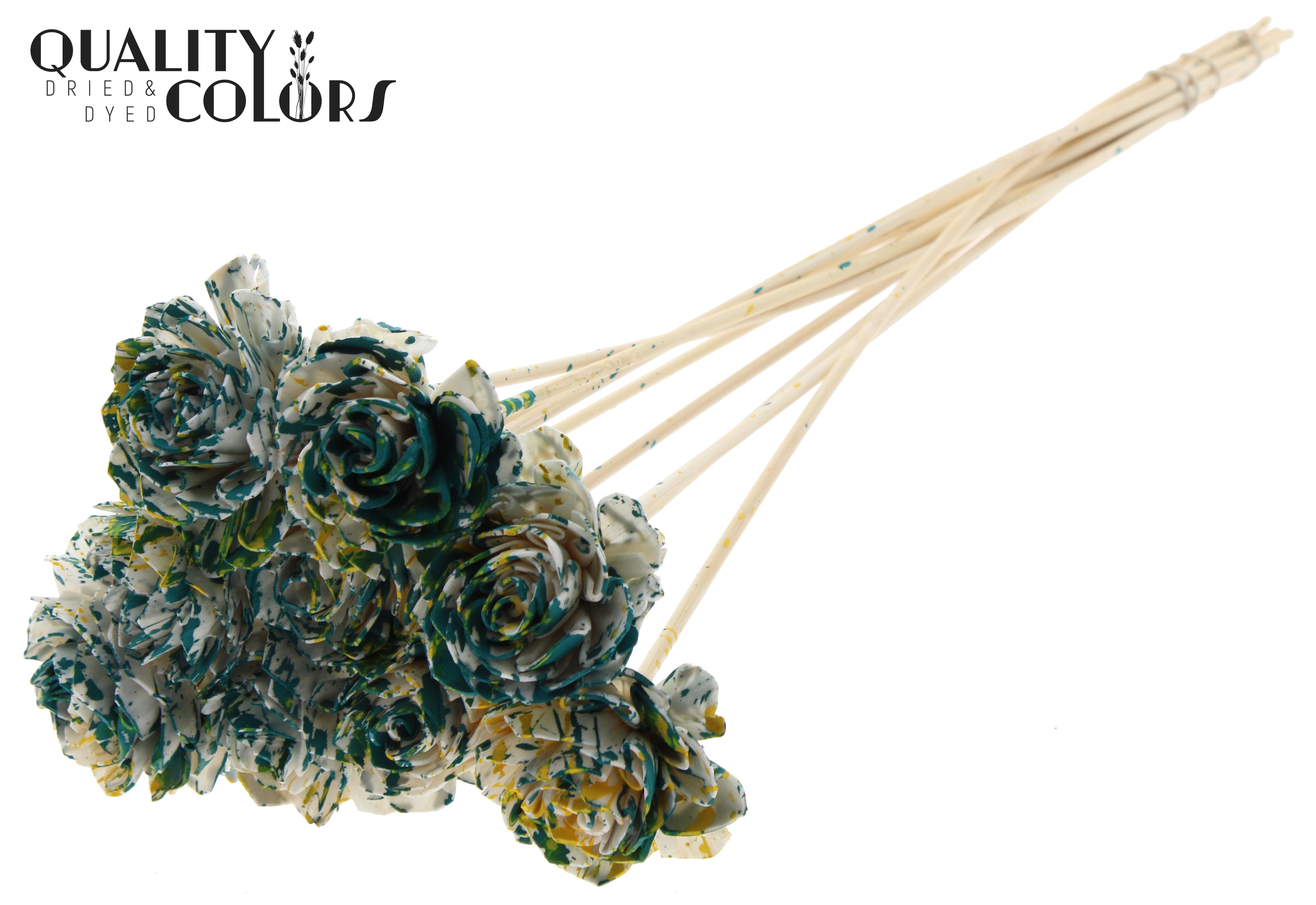Shola Dhaliya Multicolour Green Yellow 50cm