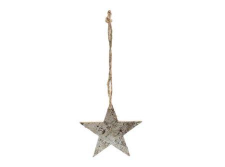 Hanger Snow Star L10w10h1 Grey
