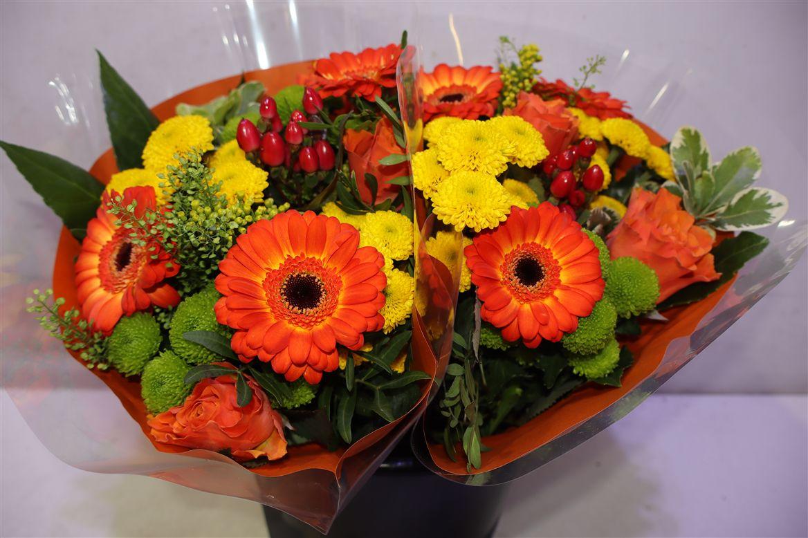 Boeket Biedermeier Geel/oranje