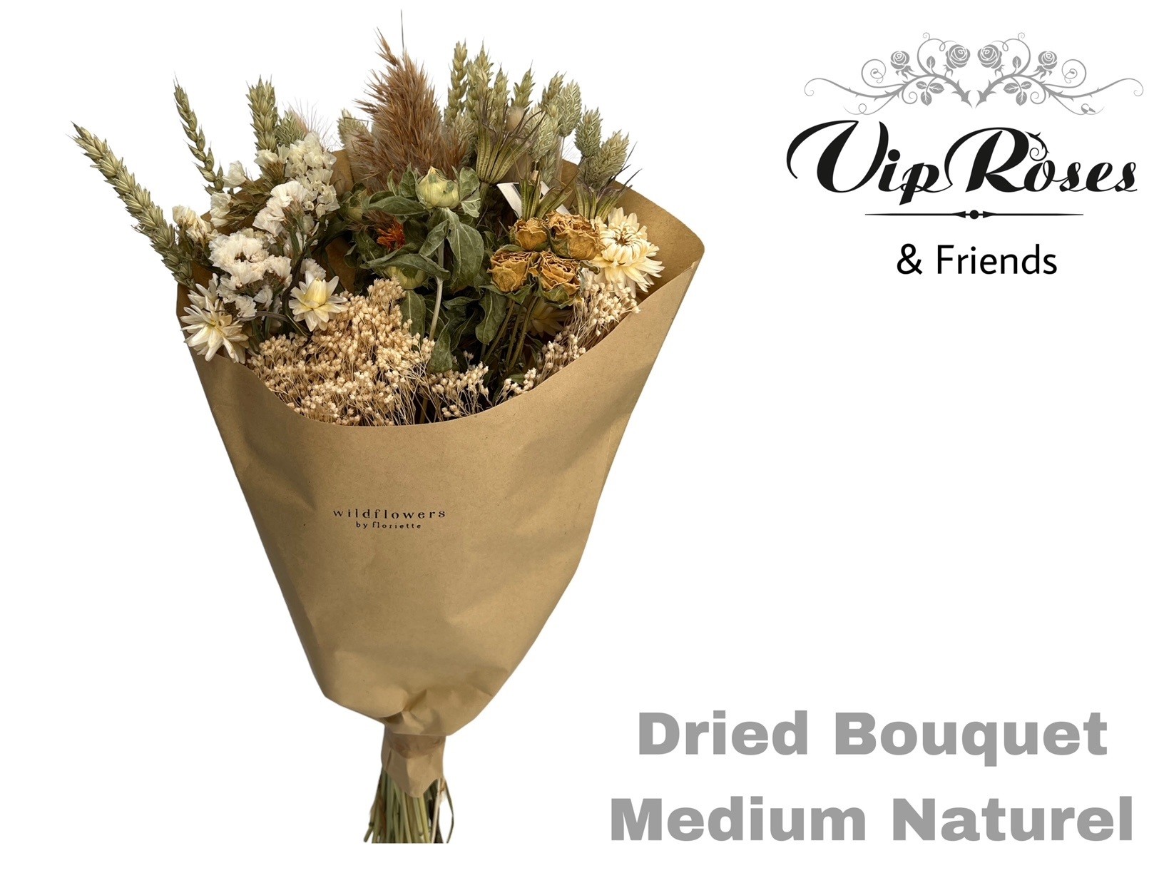 Dried Bouquet Medium Naturel X10 50 cm