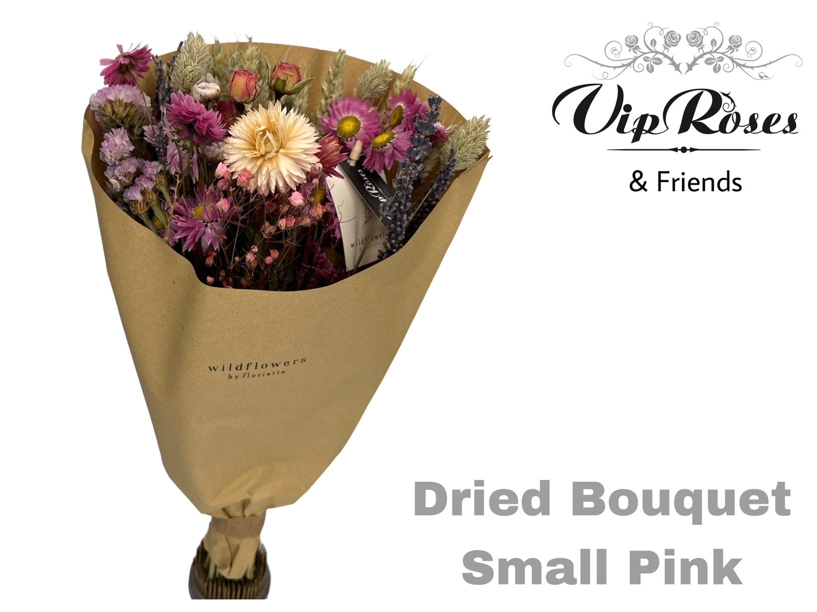 Dried Bouquet Small Pink X12 35 cm