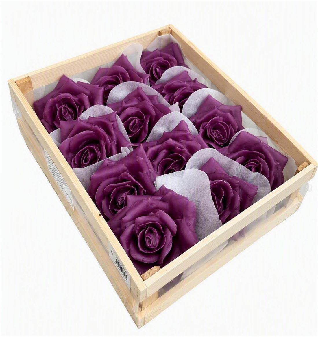 Deco Wax Rose Aubergine D10