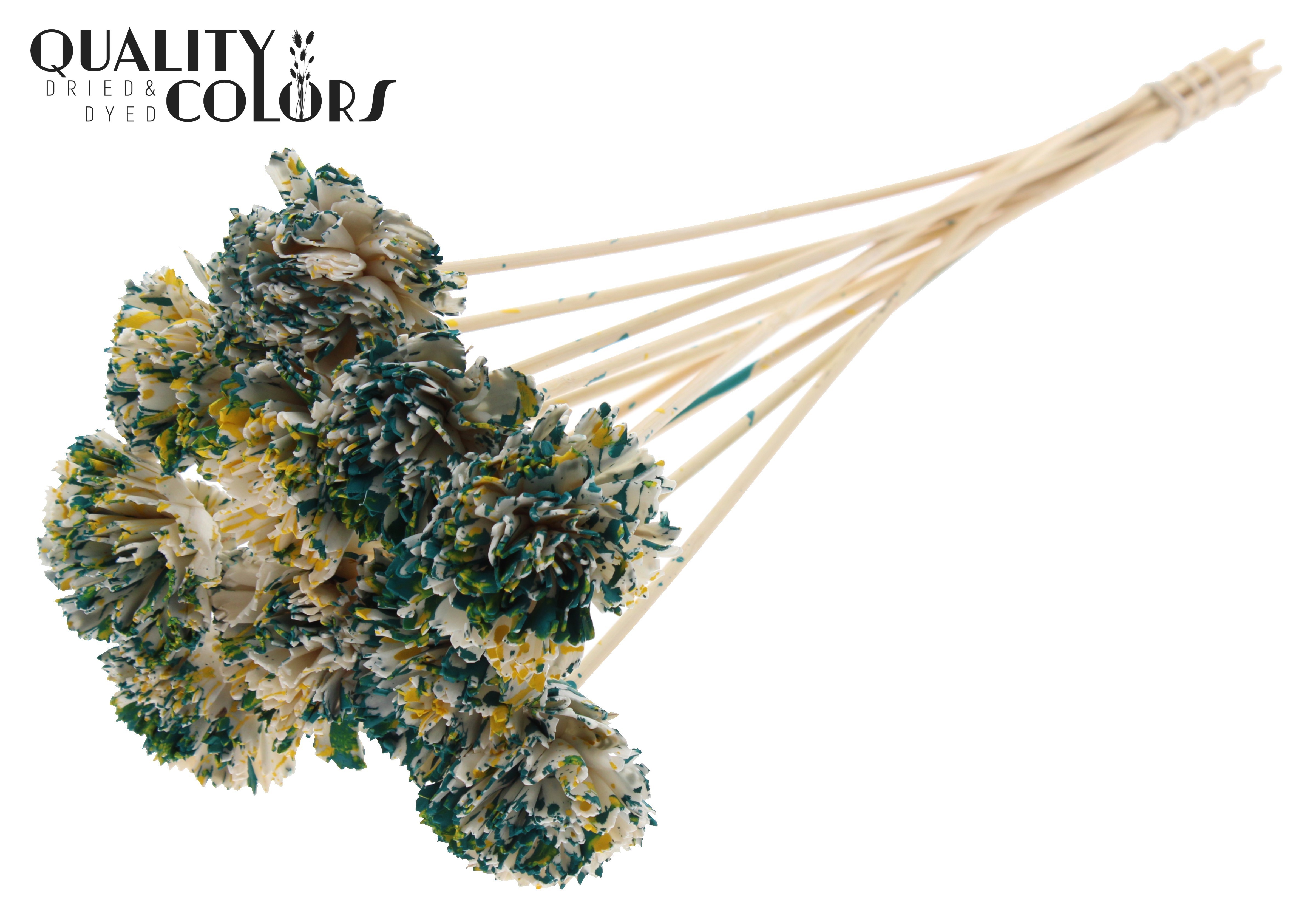 Shola Karnish Flower Multicolour Green Yellow 50cm