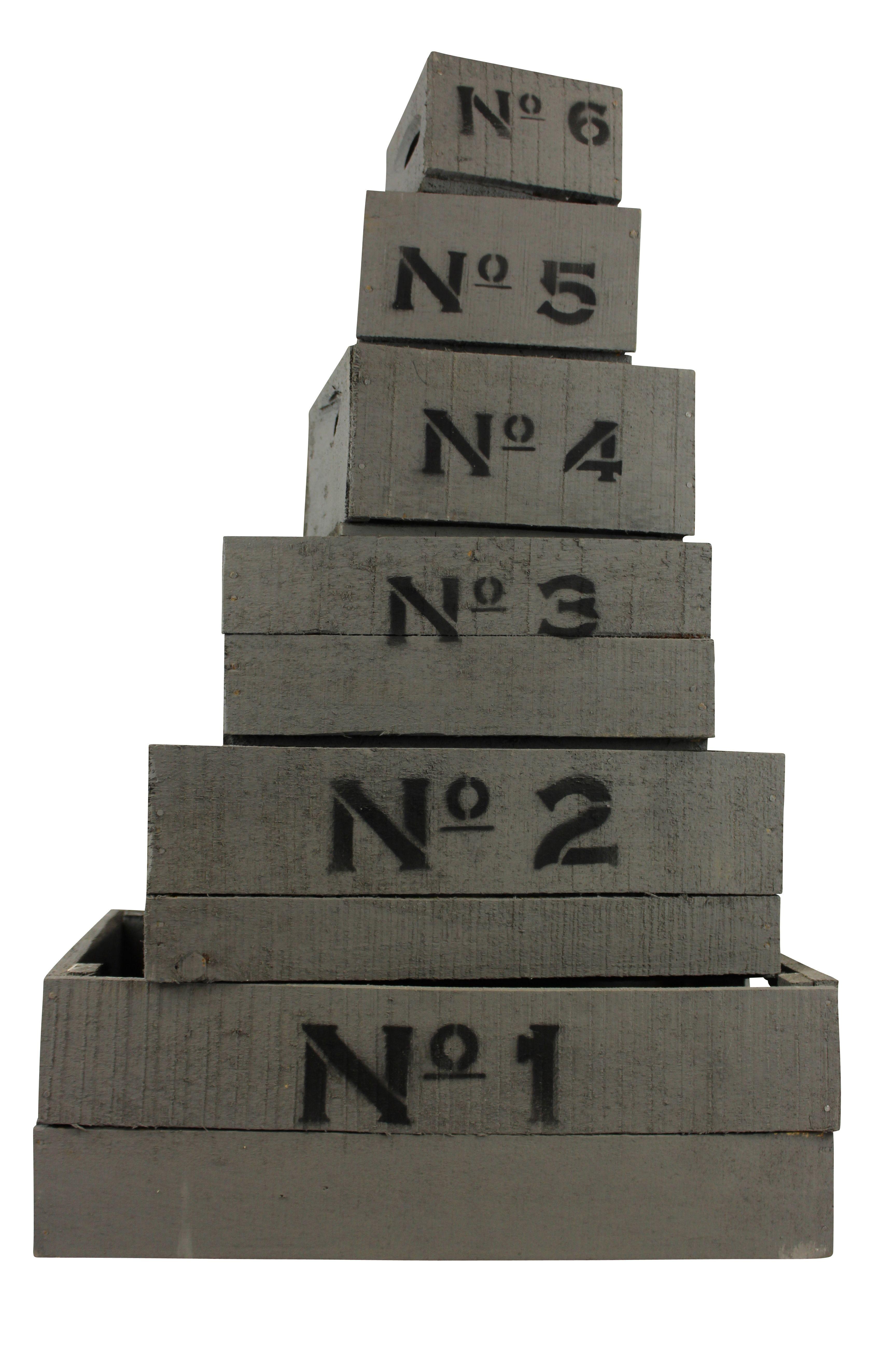 Kisten Set X6 Grey + Number