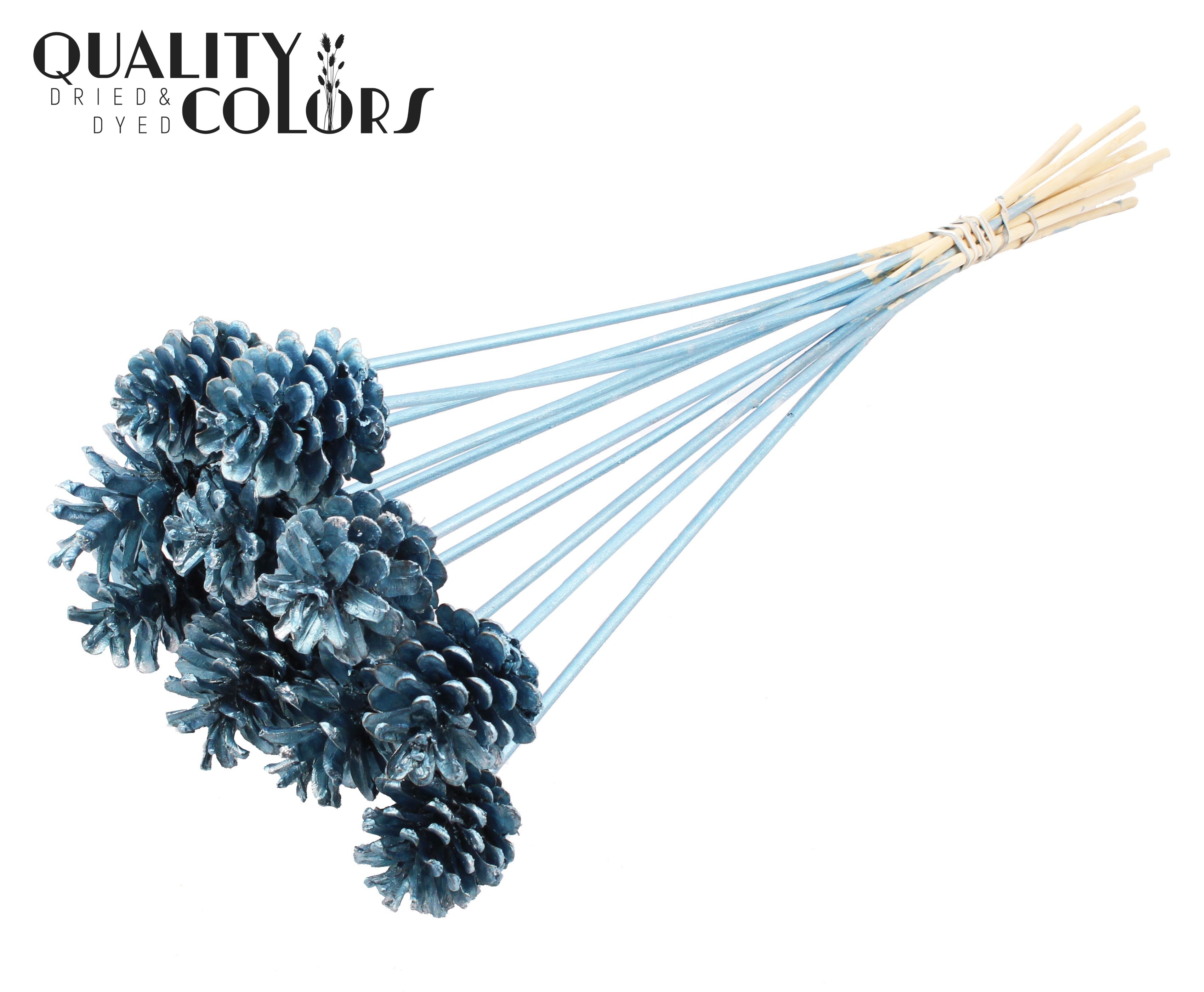 Pine Cone Metallic Blue 50cm