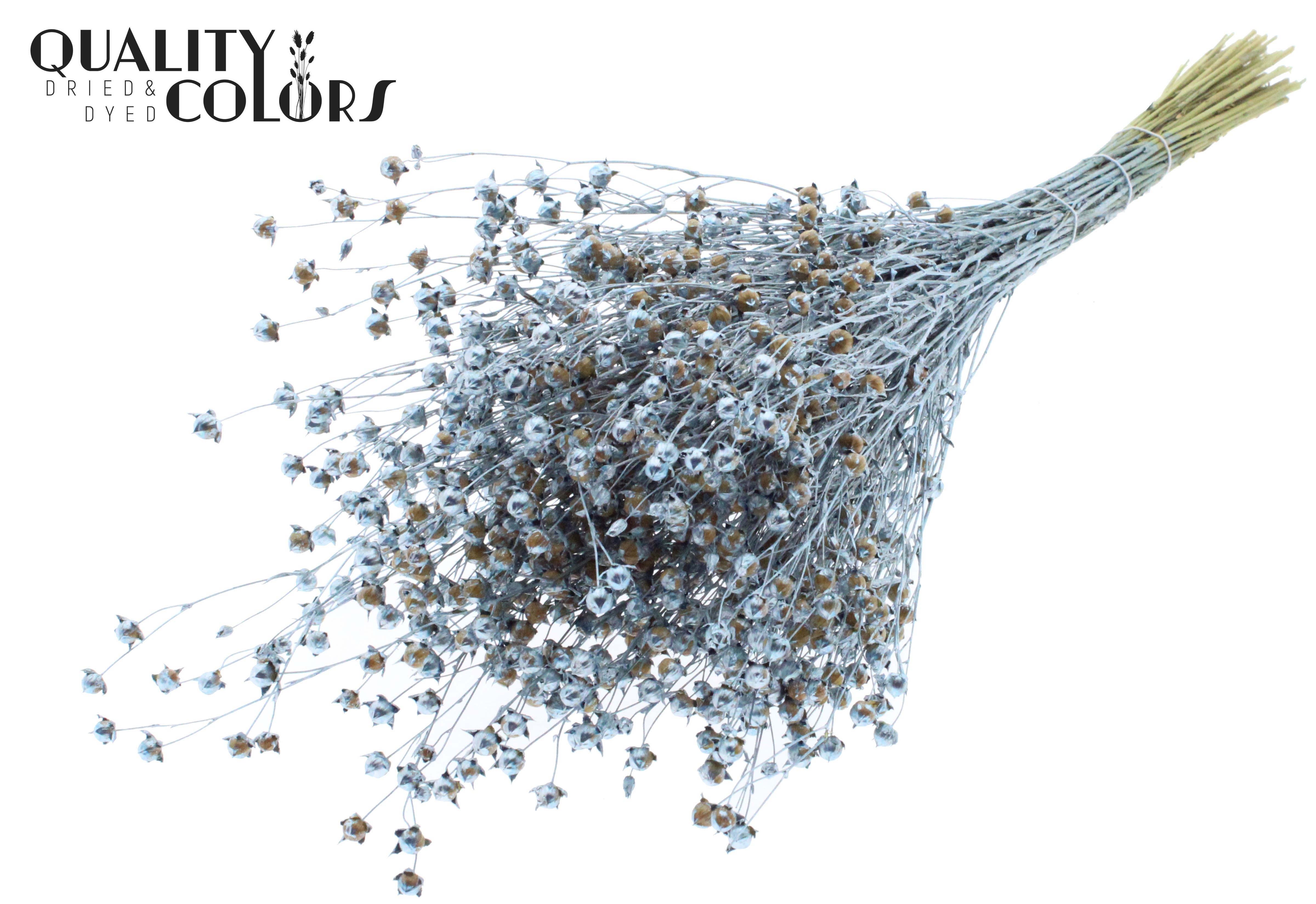 Lino Flax Metallic Blue Per Bunch 50cm