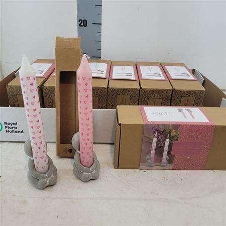 Beton Kandelaar + Kaars Giftbox H8
