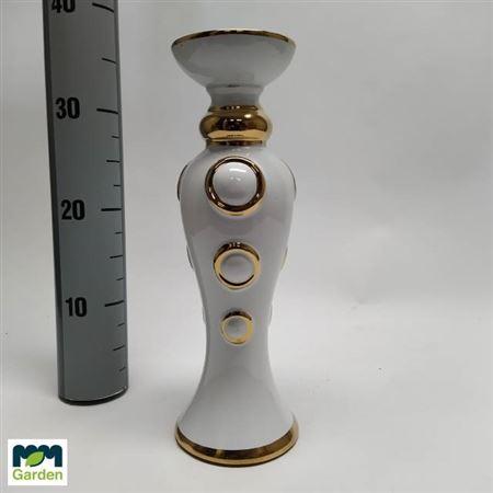 Keramiek Sokkel Luxe Wit & Goud